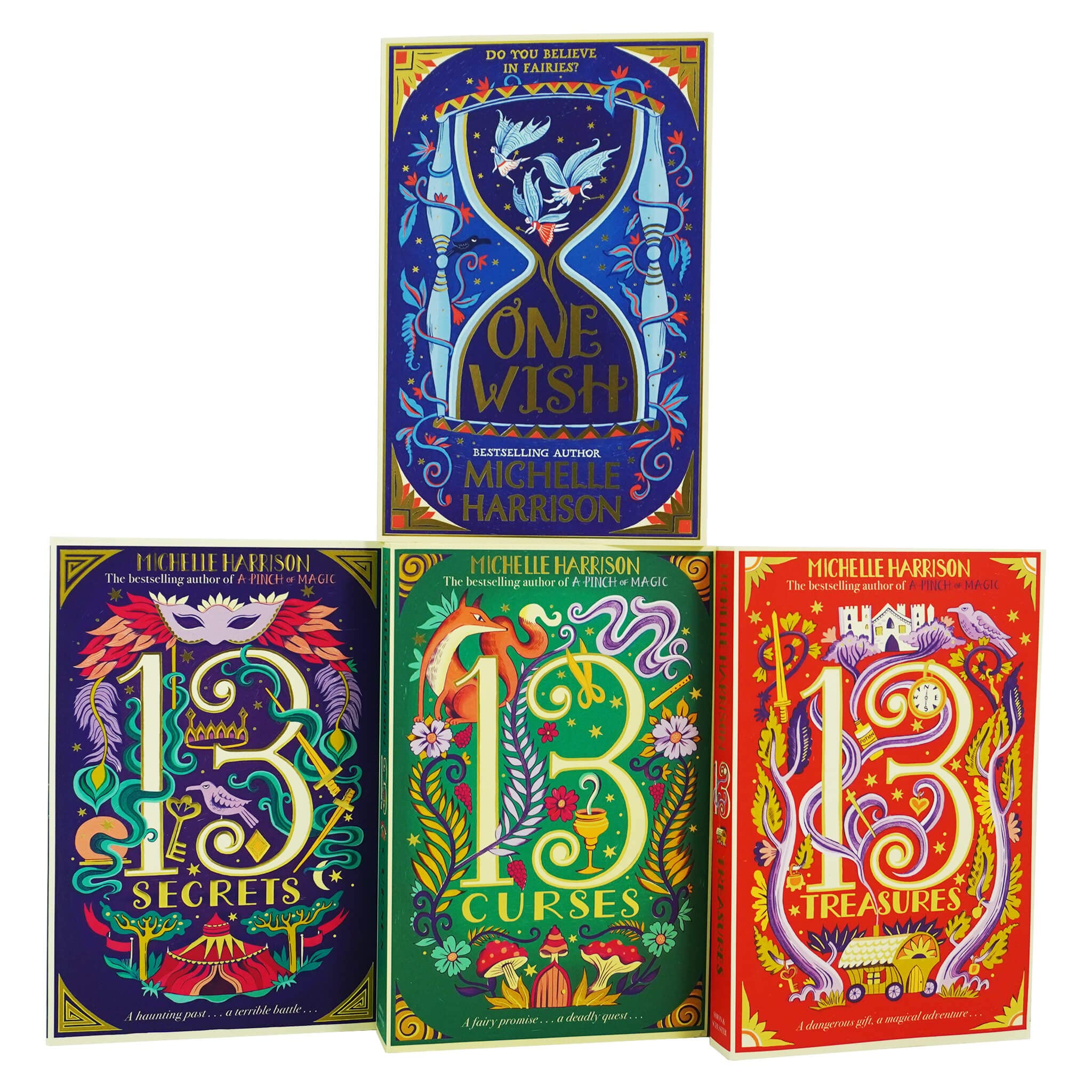 13 Treasures Series by Michelle Harrison 4 book paperback collection set front covers