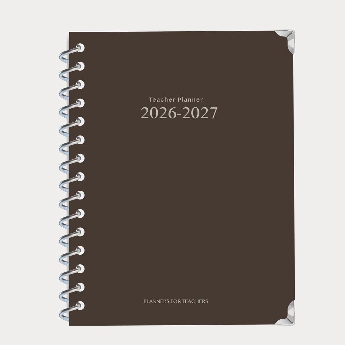 2026-2027 Teacher Planner Cocoa Edition by Iqra - front cover, spiral-bound A4 dated planner