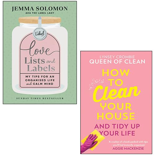 Two hardback books titled "Cleaning Wisdom" by Various Authors, featuring practical cleaning tips and advice.