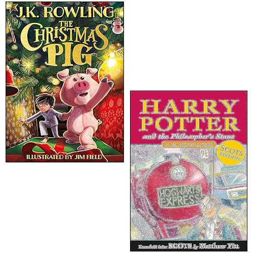 J.K. Rowling's 2-book paperback collection featuring classic fiction for young readers, displayed with colorful covers.