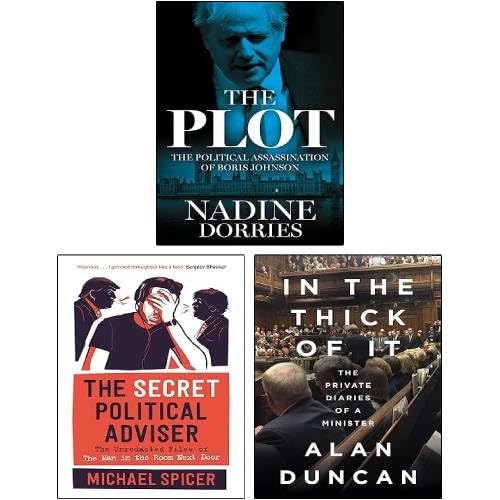 Three hardback books from the Plot collection by Nadine Dorries, showcasing engaging non-fiction content.