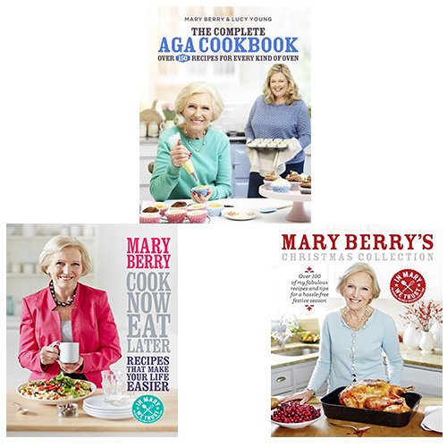 Mary Berry 3 Books Collection Set in hardback showcasing colorful covers and titles of non-fiction cooking books.