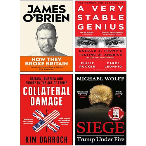 Broke Britain 4 Books Collection Set by Various Authors, featuring non-fiction paperbacks stacked on a surface.