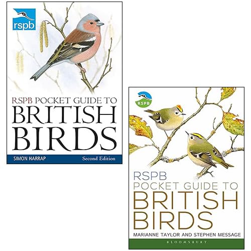 RSPB Pocket Guide to British Birds by Marianne Taylor, featuring a colorful paperback cover and detailed bird illustrations.