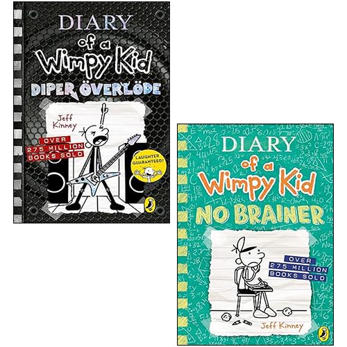 Two paperback books from the Diary of a Wimpy Kid collection by Jeff Kinney for ages 8-12 on a white background.