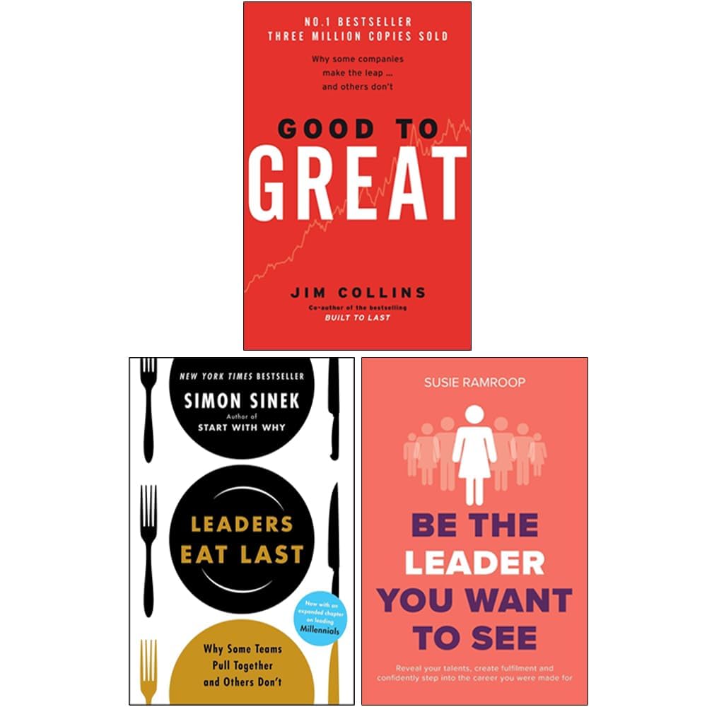 Three paperback books from the Lead Series by various authors, showcasing non-fiction business insights.