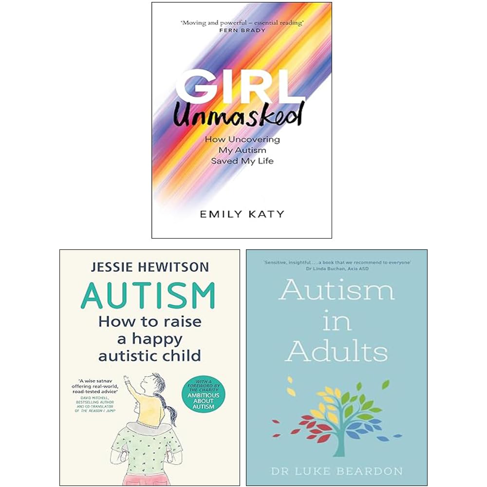 Autism Book Collection by Emily Katy, three paperback books in a set, featuring informative covers on autism topics.