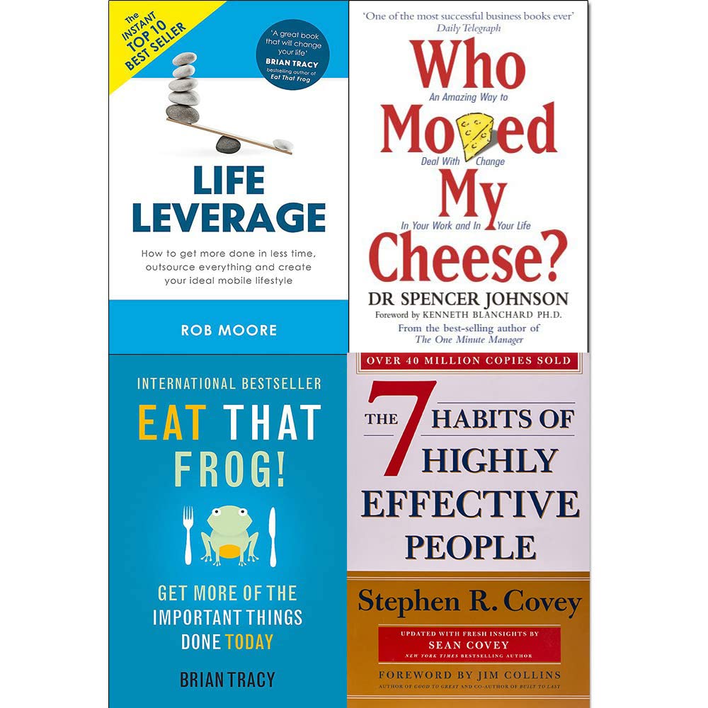 Self Help Collection paperback set featuring four books by various authors, including works by Stephen R. Covey.