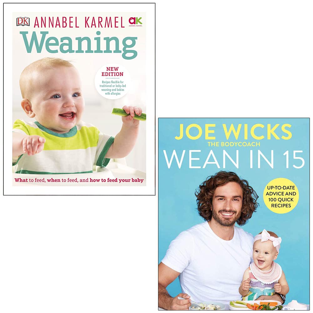 Weaning Collection by Annabel Karmel and Joe Wicks, two hardback non-fiction books on weaning and nutrition.