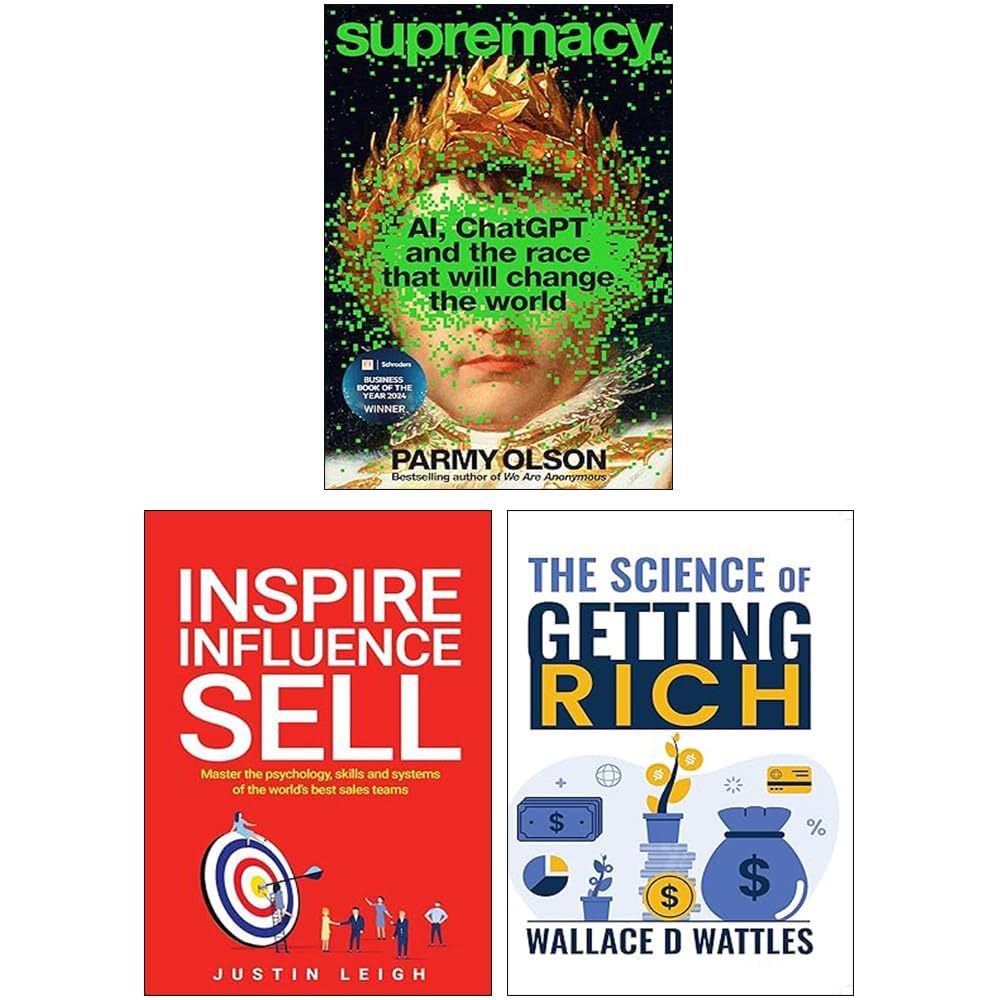 Inspire Set by Various Authors, 3 non-fiction paperback books collection featuring insights from Parmy Olson.