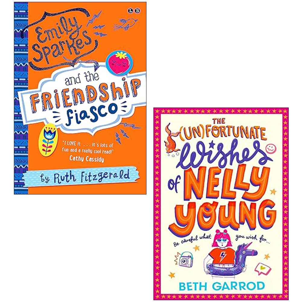 Emily Sparkes and Nelly Young Collection by Ruth Fitzgerald, featuring two paperback fiction books side by side.