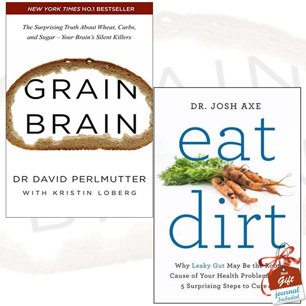 David Perlmutter non-fiction paperback book collection featuring two insightful titles on health and wellness.