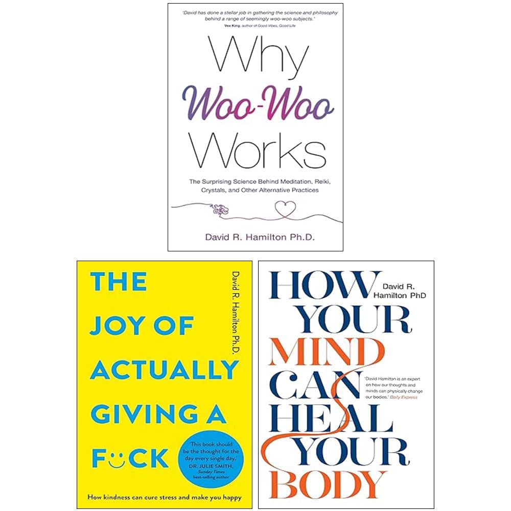 David R. Hamilton PhD 3 book collection set in paperback, featuring non-fiction titles by Hay House Ltd.