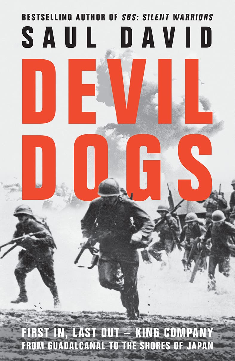 Hardback book "Devil Dogs" by Saul David featuring a military-themed cover design.