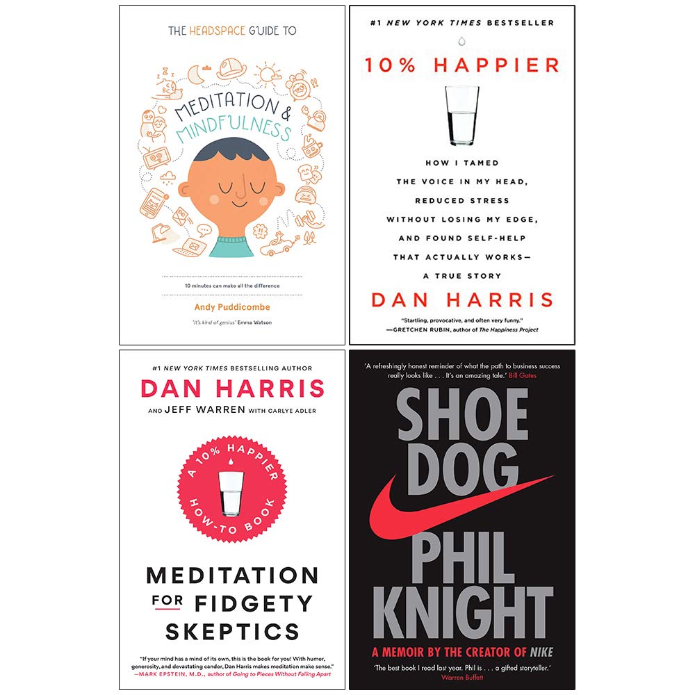 Mindfulness Collection 4 Books Set by Various Authors, featuring paperback covers showcasing calming imagery and titles.