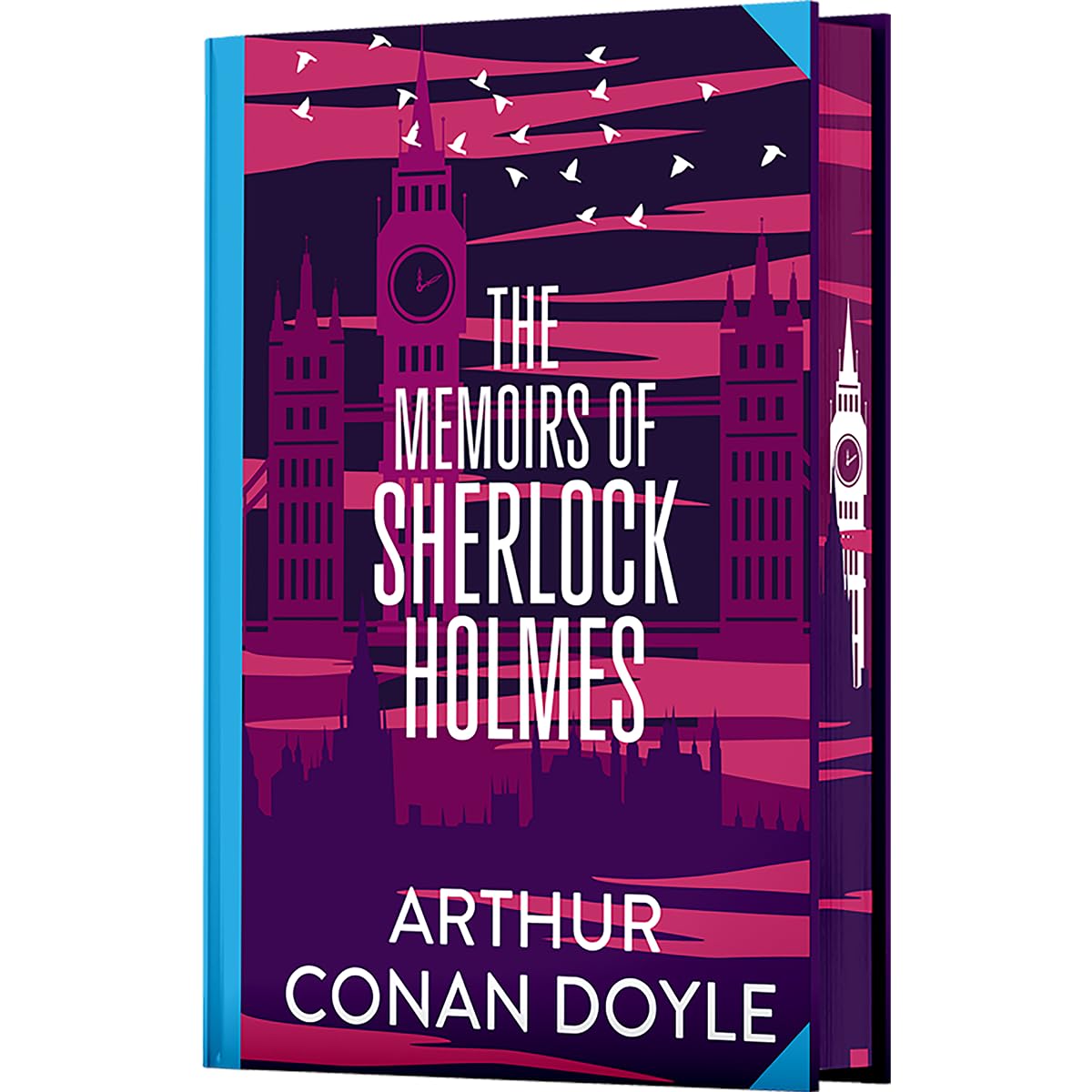 Hardback edition of "The Memoirs of Sherlock Holmes" by Arthur Conan Doyle, featuring a classic cover design.