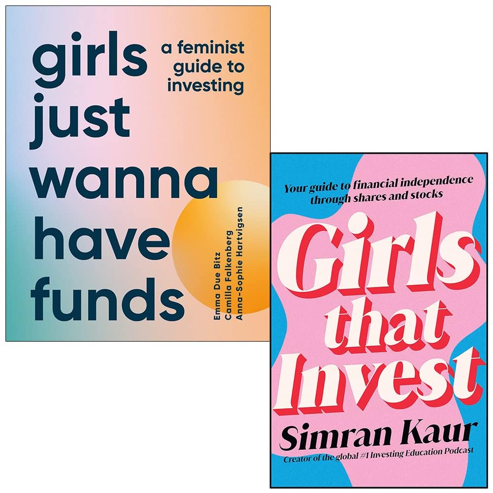 Girls Finance Collection by Various Authors, DK/Wiley Ltd, 2 paperback books showcasing financial literacy for girls.