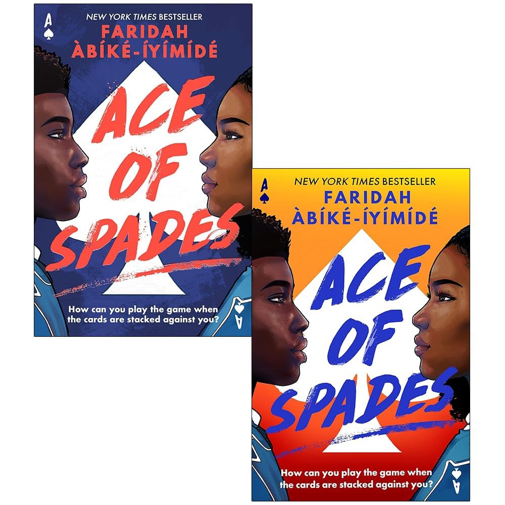 Ace Spades by Faridah Abike-Iyimide paperback collection featuring two fiction books with vibrant cover designs.
