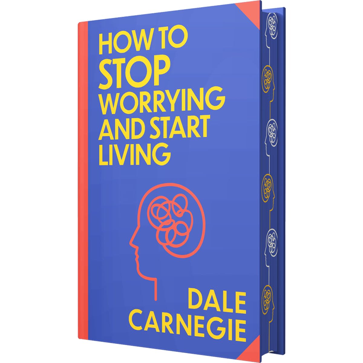 Hardback copy of "How to Stop Worrying and Start Living" by Dale Carnegie, showcasing the book cover design.