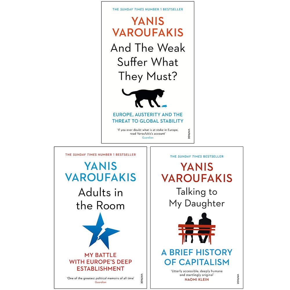 Yanis Varoufakis 3-book vintage collection set in paperback, featuring non-fiction works by Yanis Varoufakis.