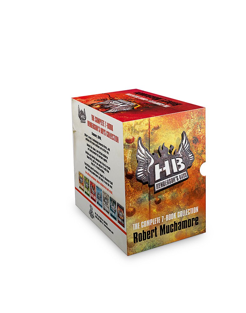 Henderson's Boys 7-book collection box set by Robert Muchamore, featuring young adult paperback editions.