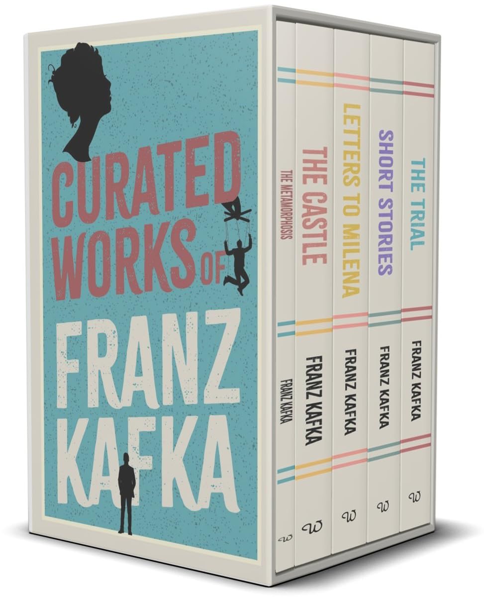Set of five paperback books from the Franz Kafka collection by Wilco International LLP Ltd, featuring classic fiction by Kafka.