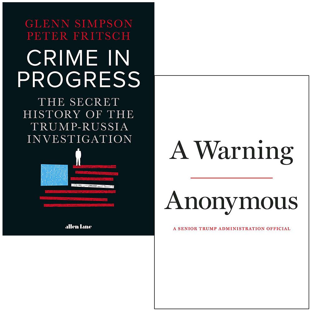 Hardback set of "Crime In Progress, A Warning" by Various Authors, featuring two books with insightful non-fiction content.