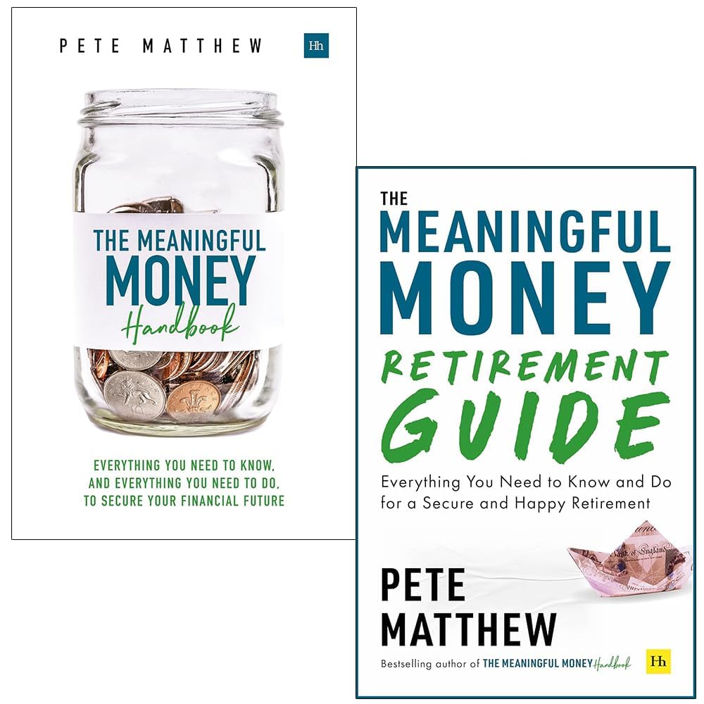 Two paperback books from The Meaningful Money Series by Pete Matthew, displayed together on a neutral background.