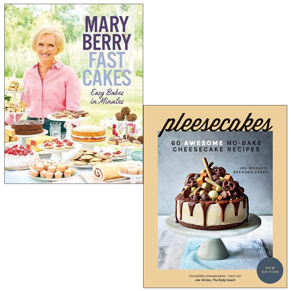 Mary Berry hardback book collection set featuring two non-fiction titles on a wooden surface.