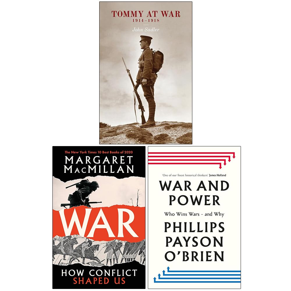 Tommy At War hardback book collection by Rosie Serdiville and John Sadler featuring three non-fiction titles.