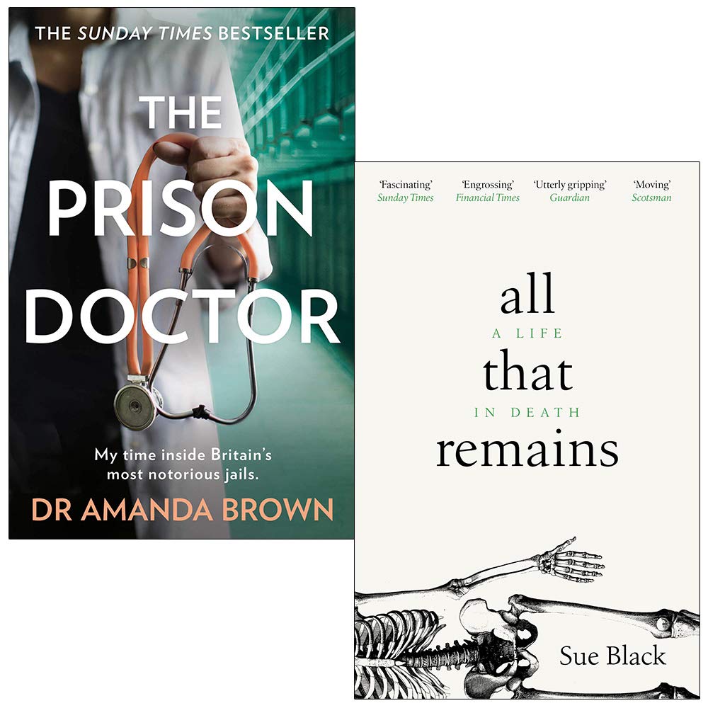 Prison Doctor and All That Remains paperback books from Skymart Books, showcasing non-fiction cover designs.