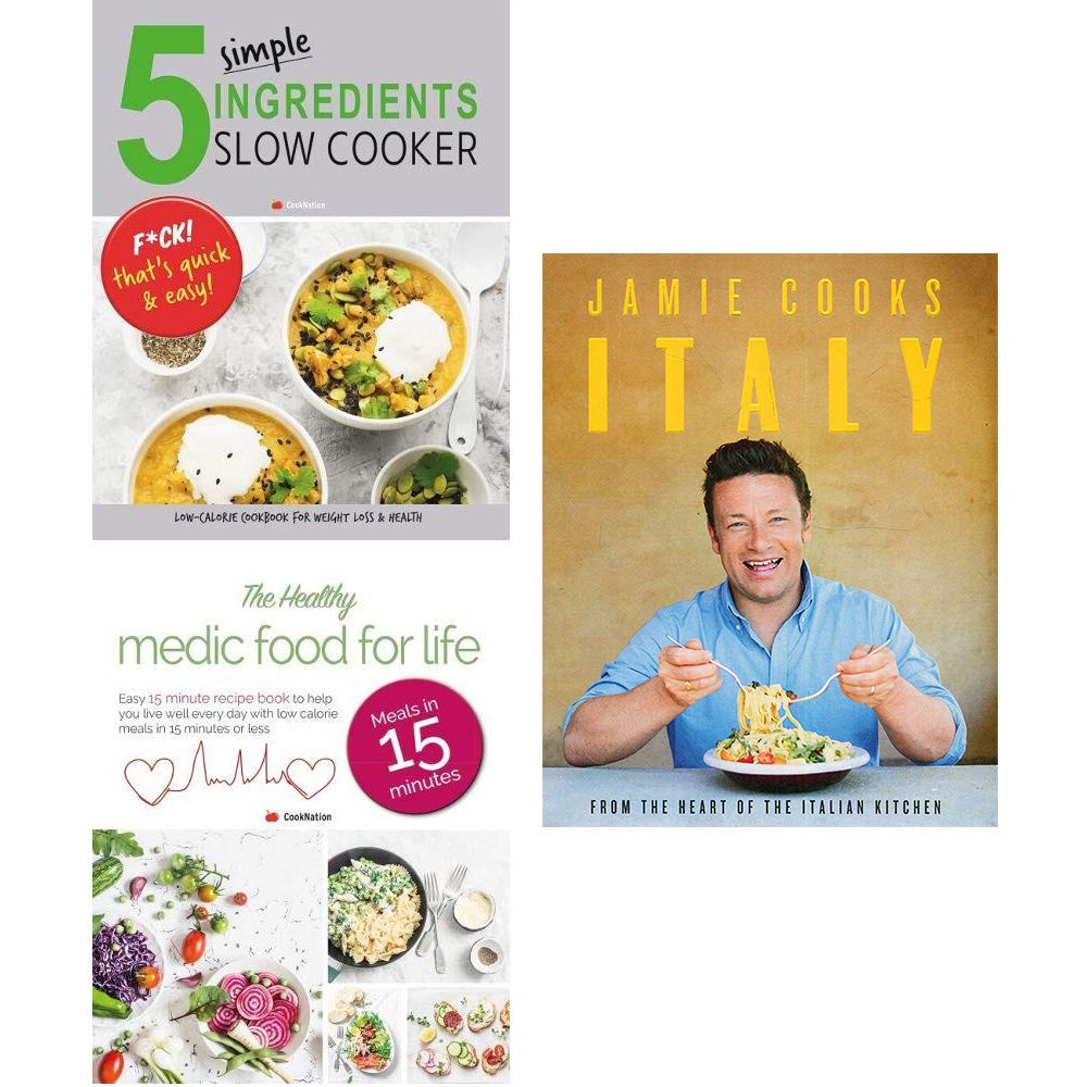 Jamie Oliver 3 Books Collection Set in paperback, featuring vibrant covers and engaging non-fiction content.