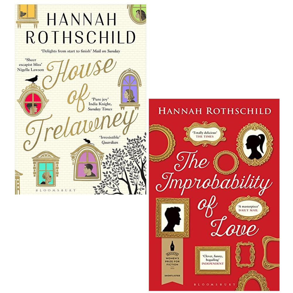 Two paperback books from the House of Trelawney collection by Hannah Rothschild, published by Bloomsbury Publishing.