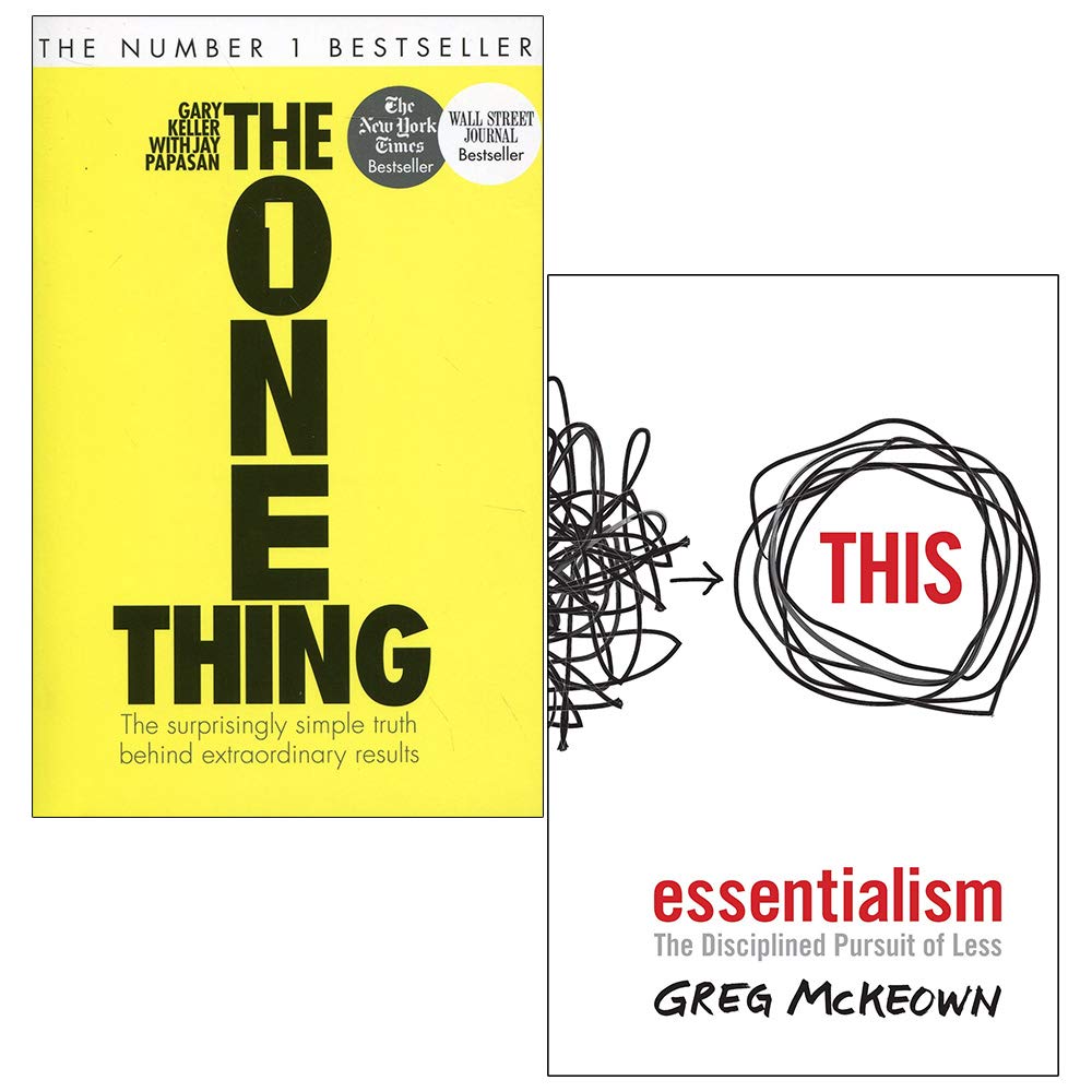 Two paperback books from the Essentialism The One Thing Collection by Gary Keller on a white background.