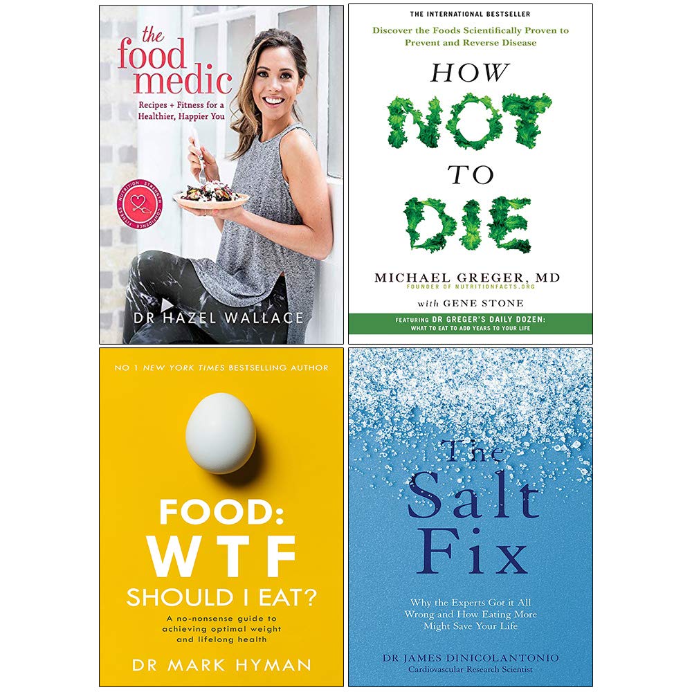 Health Food by Various Authors 4 Books Collection Set in paperback featuring vibrant covers and titles on nutrition.