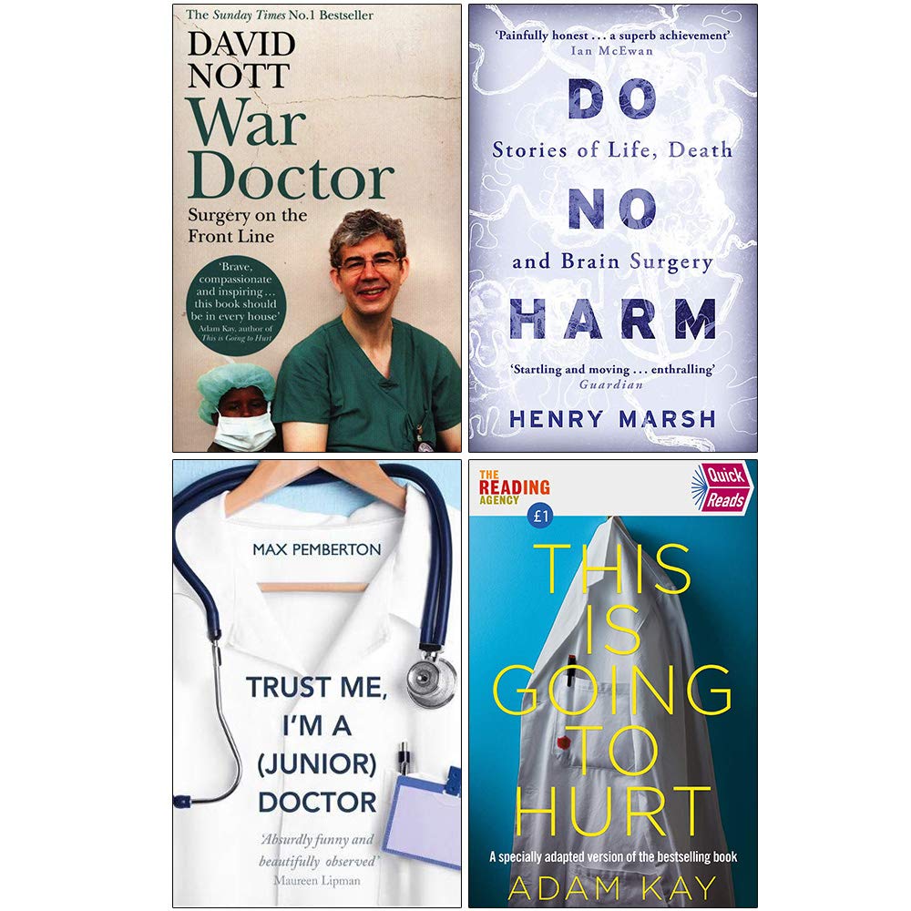 David Nott 4 Books Collection Set in paperback, featuring non-fiction titles on a wooden surface.