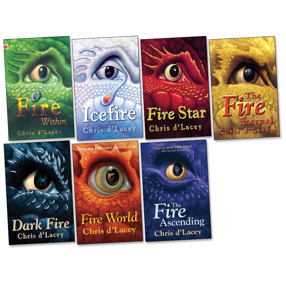 Fire Within Pack by Chris D'Lacey, 7 paperback books collection set featuring fantasy fiction covers.