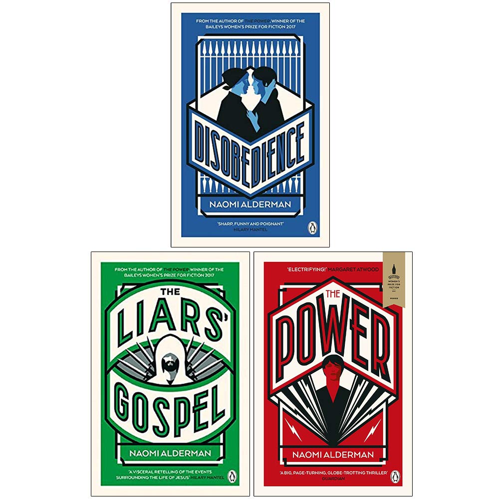 Naomi Alderman three-book collection set in paperback, featuring fiction titles by Naomi Alderman, displayed on a white background.