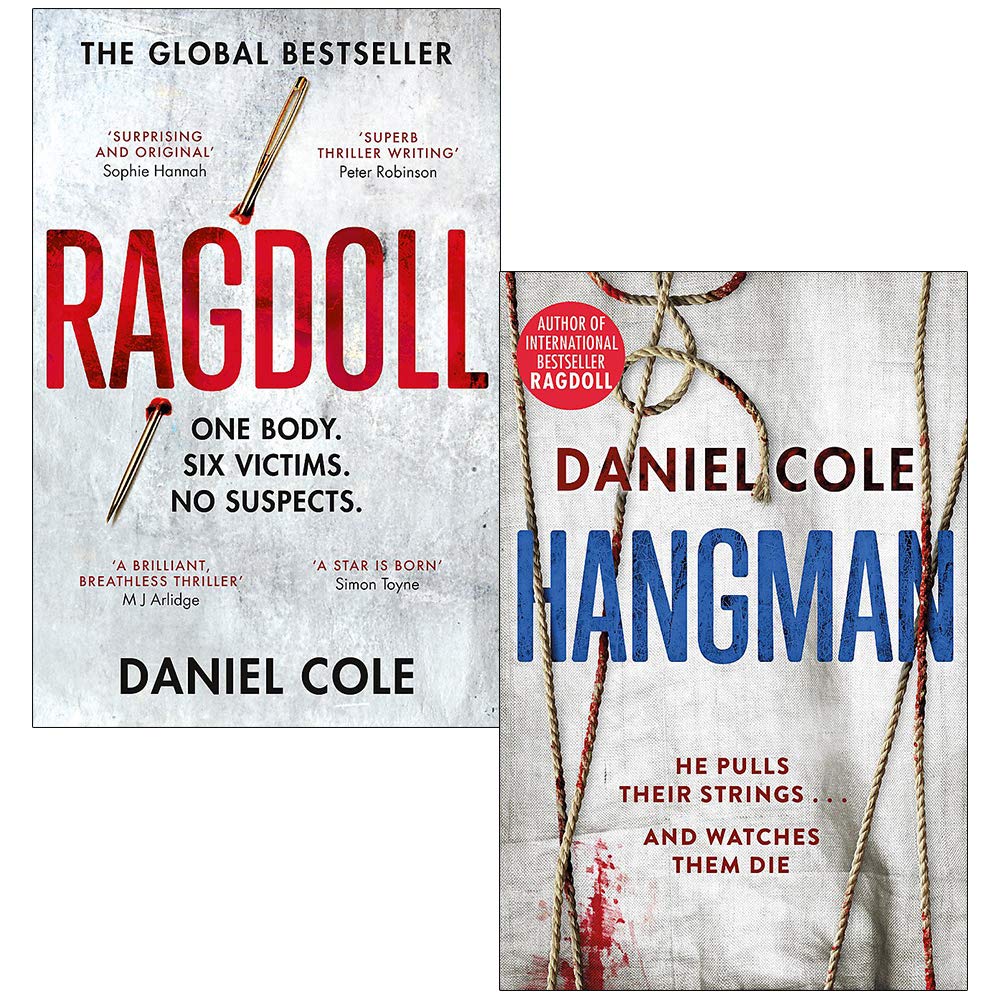 Daniel Cole Collection paperback set featuring two fiction books with a trapeze design on the cover.