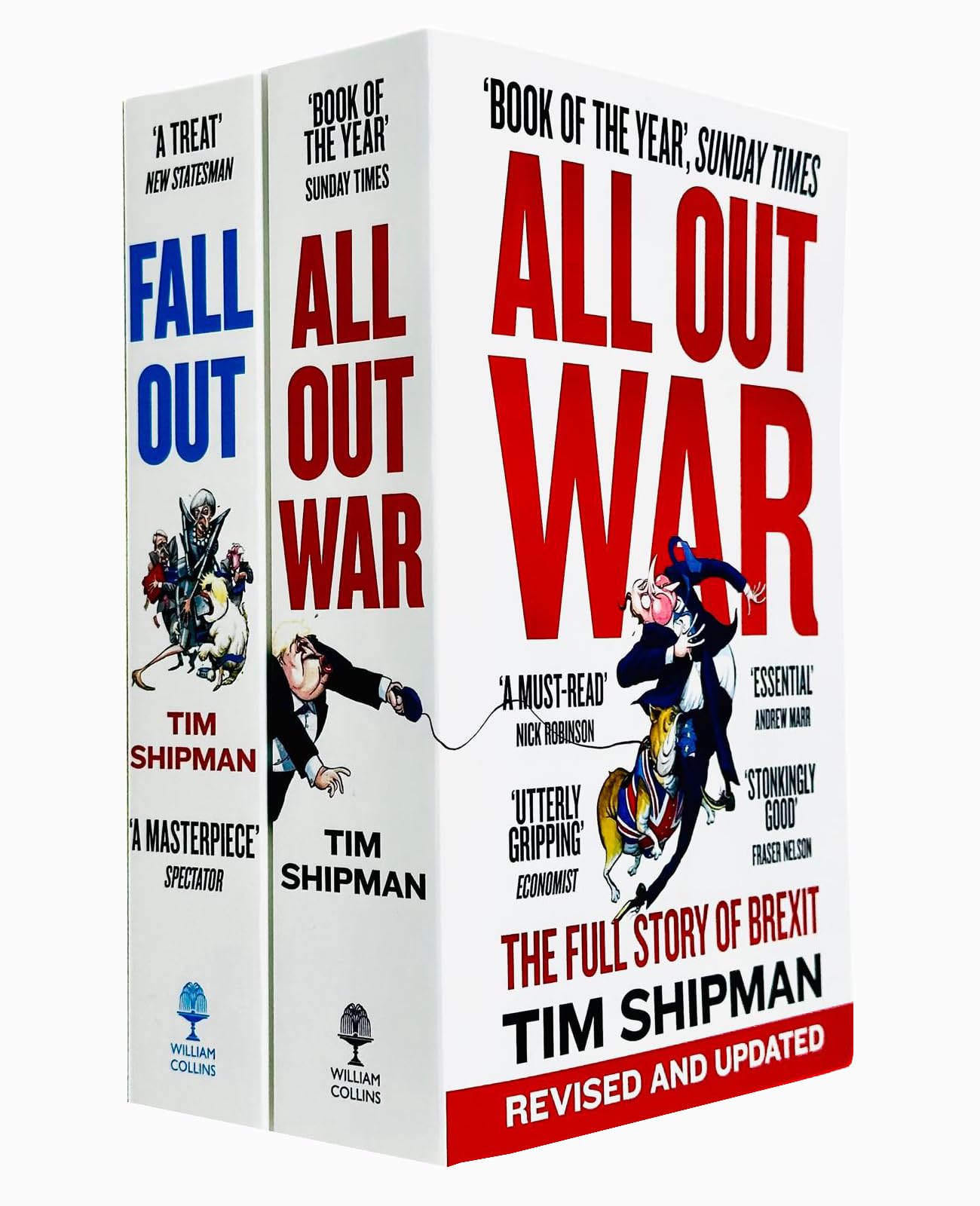 Tim Shipman Collection of 2 paperback non-fiction books by Tim Shipman, featuring insightful political analysis.