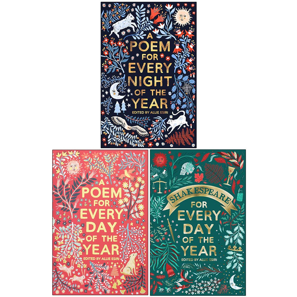 Three hardback books from the "A Poem For Every Day Of The Year" series by Allie Esiri, displayed together.