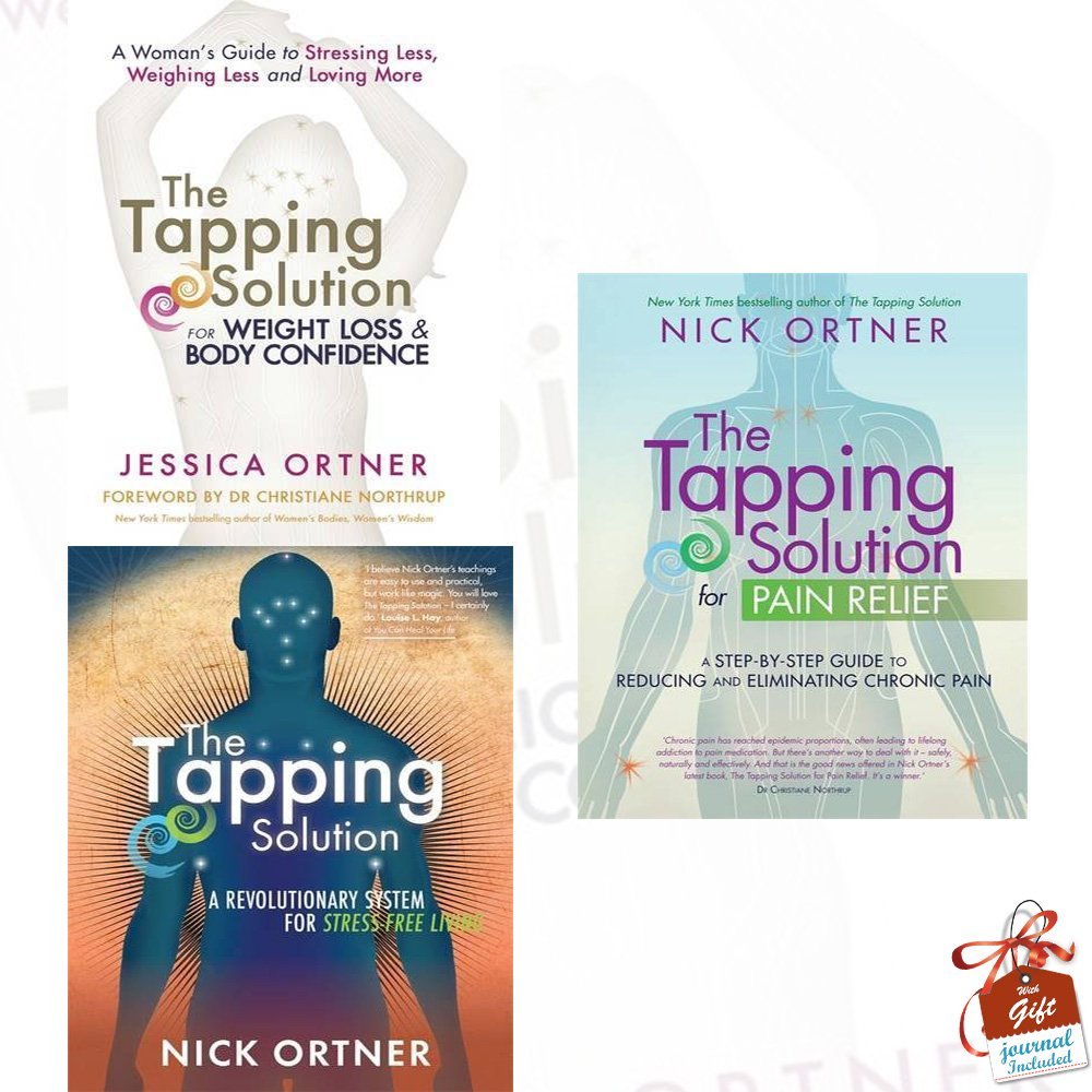 Jessica Ortner 3 book collection set in paperback, featuring non-fiction titles stacked on a wooden surface.