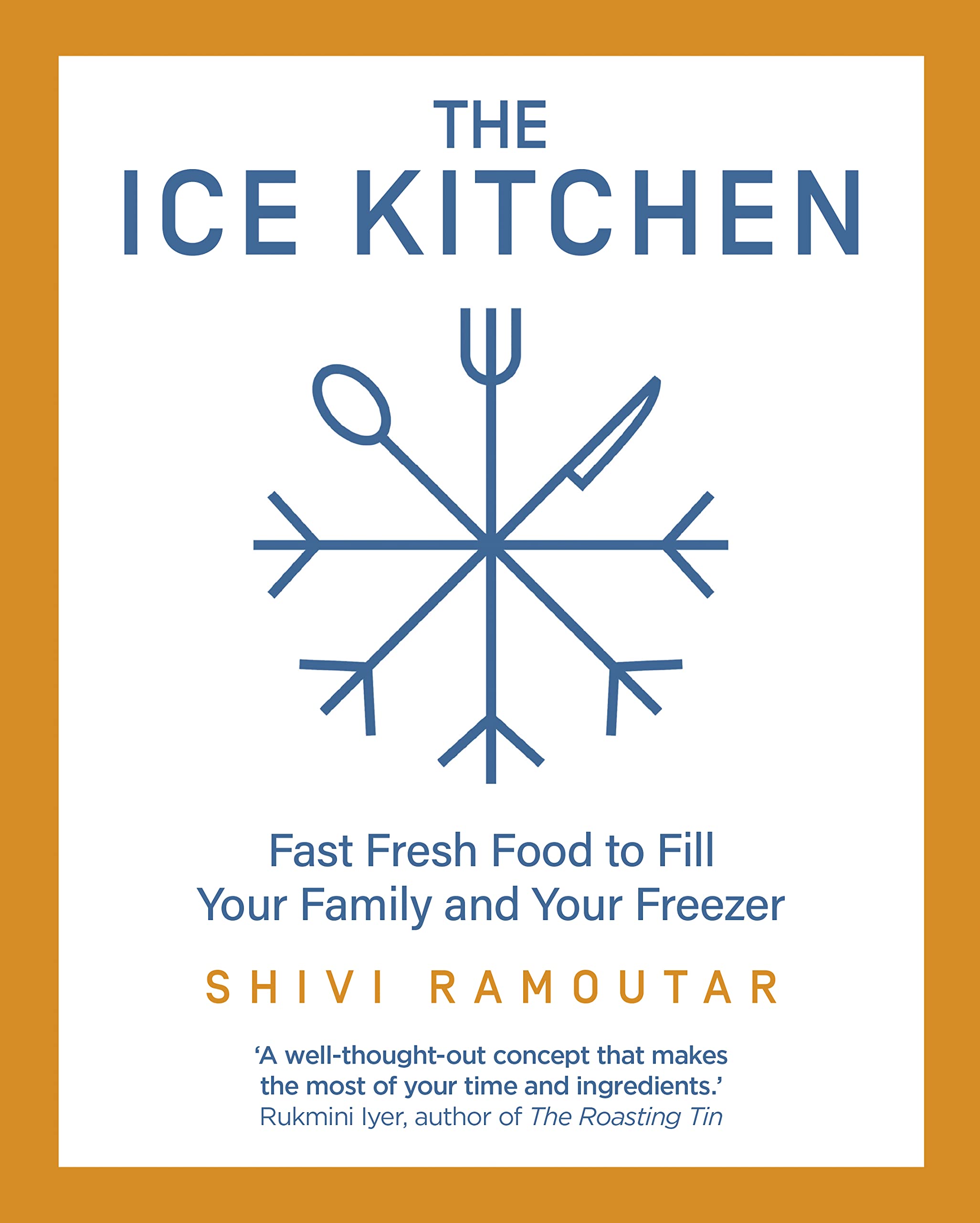 Paperback edition of "Ice Kitchen" by Shivi Ramoutar, featuring a colorful cover design and culinary imagery.