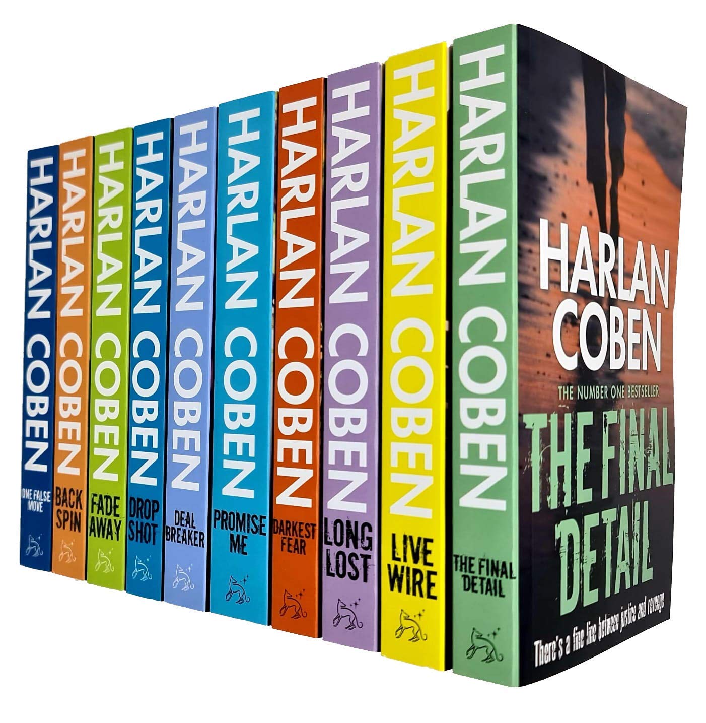 Myron Bolitar series by Harlan Coben, 10 paperback fiction books collection set, published by Orion, featuring book covers.
