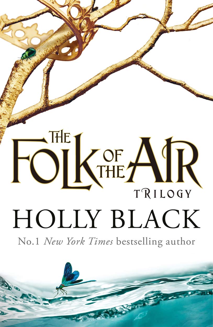Set of three paperback fantasy novels from Holly Black's Folk of the Air series, featuring vibrant book covers and young adult themes.