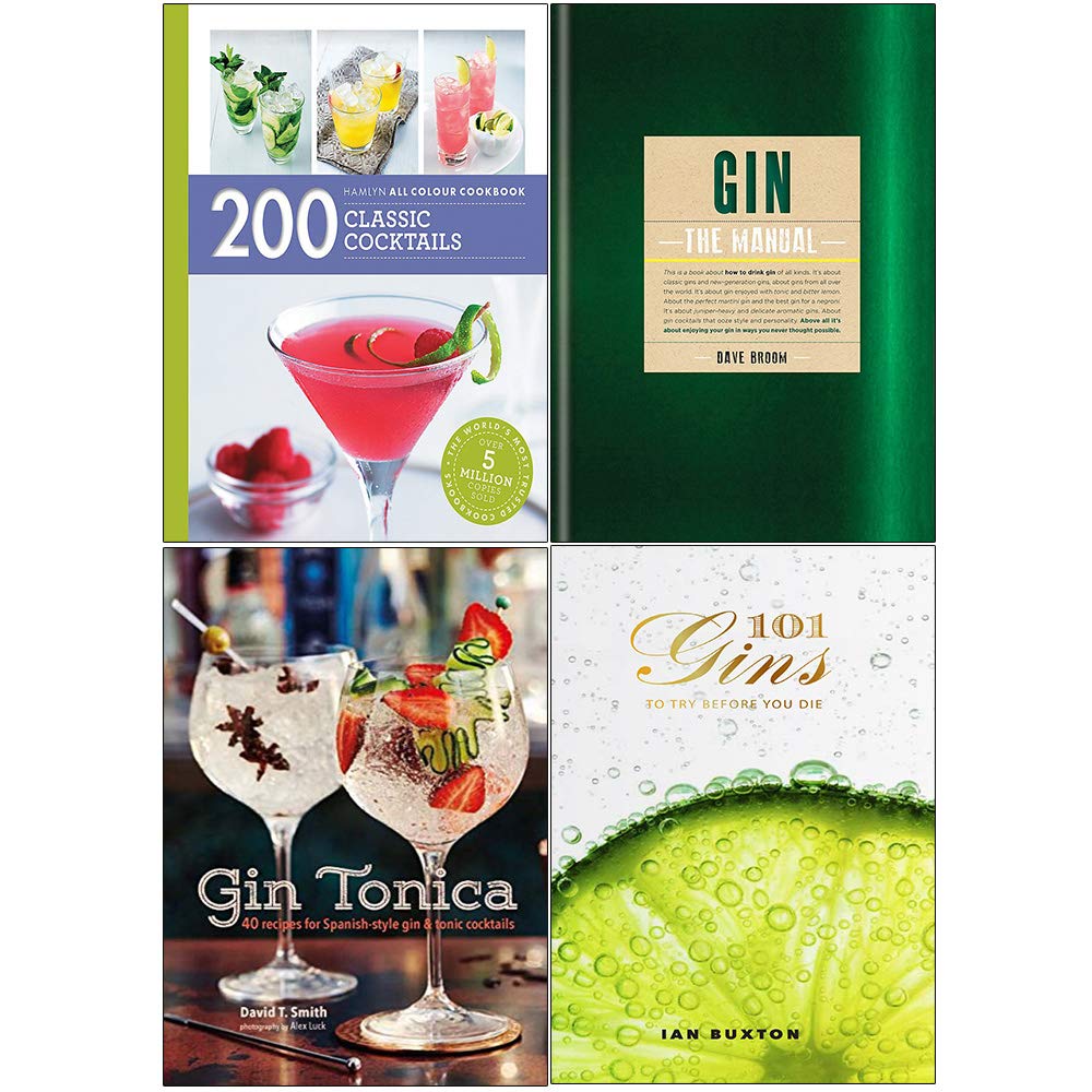 Hardback collection of "Gin Classics" by Tom Soden, featuring four non-fiction books on gin.