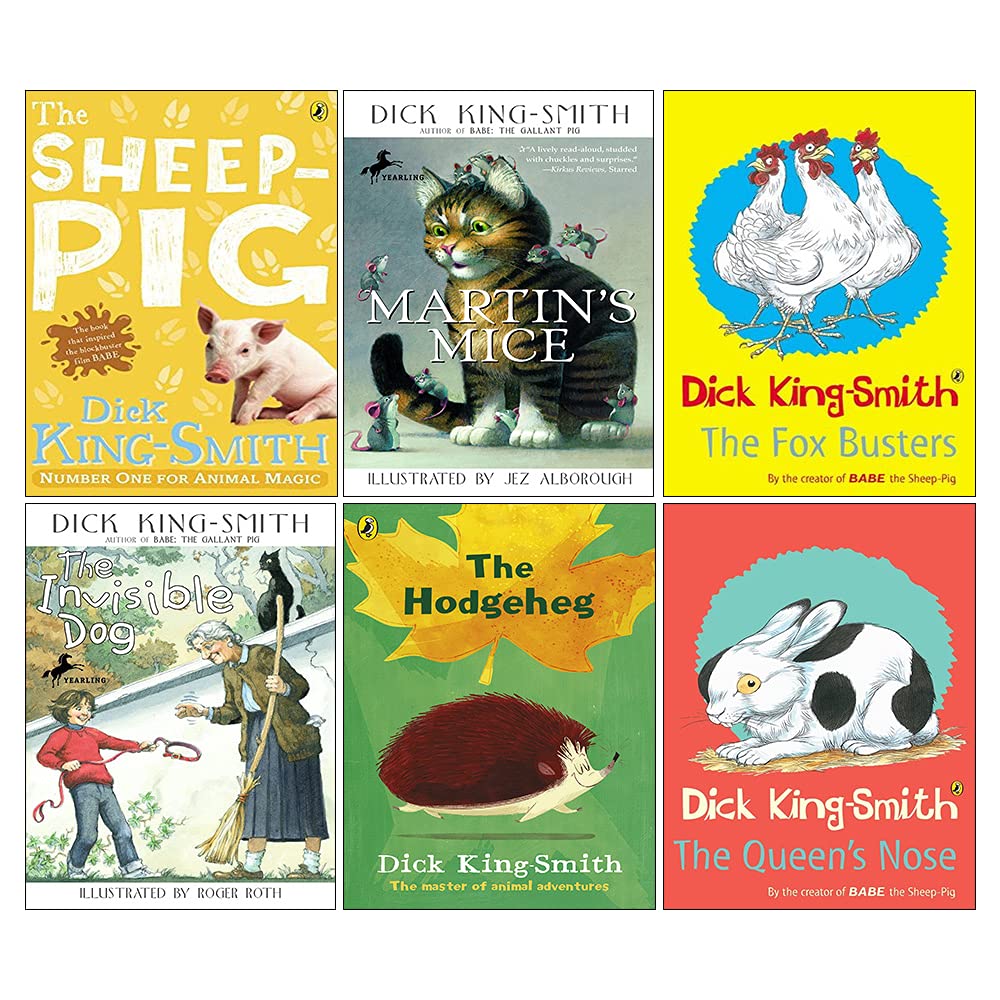 Dick King-Smith 6 Books Collection Set in paperback featuring colorful covers and engaging illustrations for children.