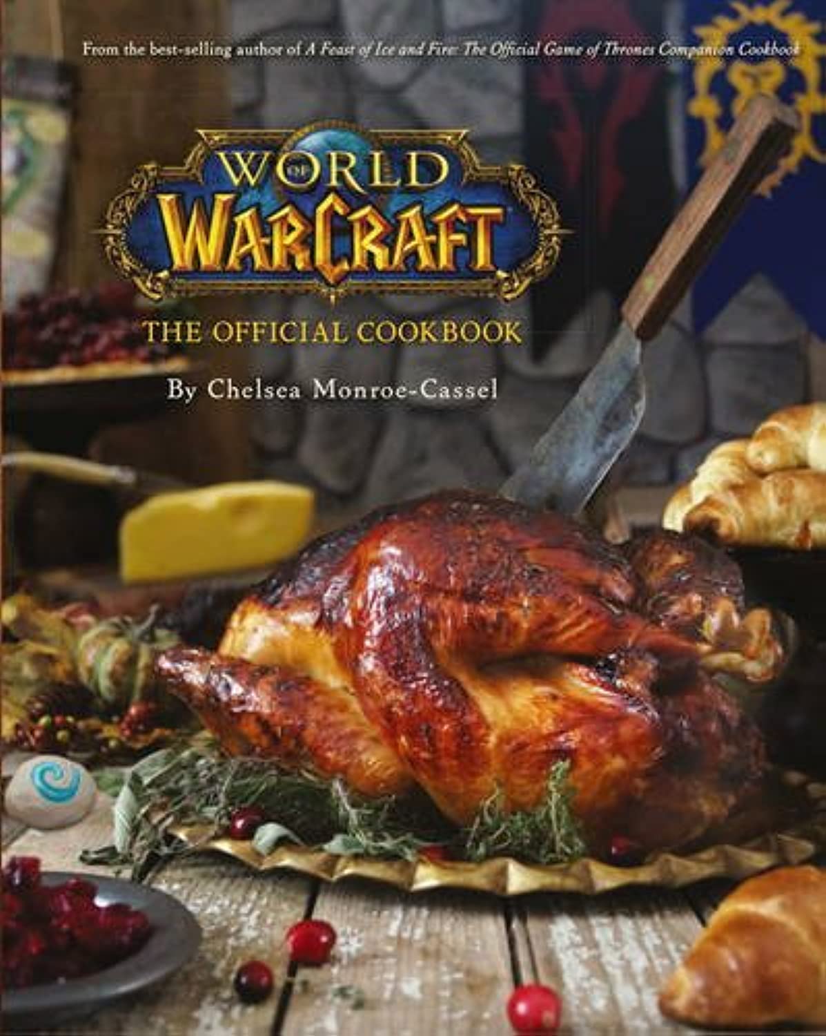 World of Warcraft Official Cookbook by Monroe-Cassel, featuring vibrant cover art and paperback format.
