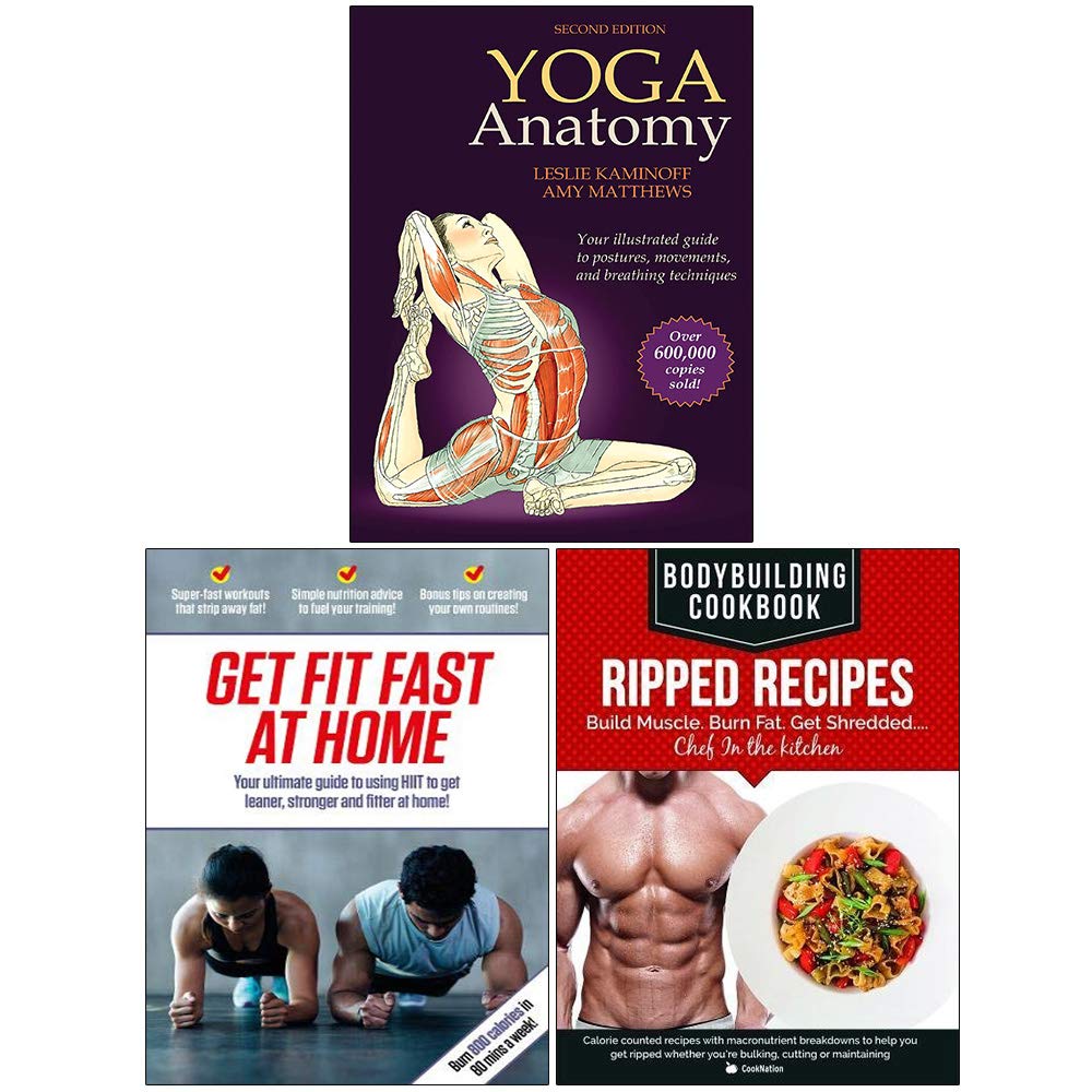 Fitness by Various Authors 3 Books Collection Set in paperback showcasing human kinetics and health topics by Amy Matthews.