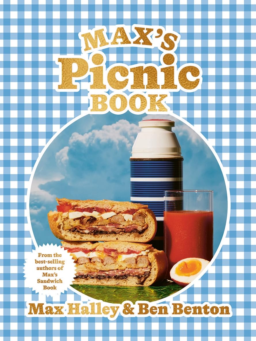 Cover of Max's Picnic Book by Halley, featuring playful illustrations of children enjoying outdoor fun.
